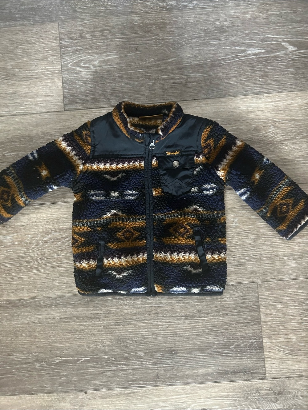 Wrangler Kids Patterned Sherpa Jacket